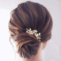 JAKAWIN Pearl Bride Wedding Hair Pins Silver Bridal Hair Piece Accessories Decorative Hair Clips for Women HP065 (Silver)