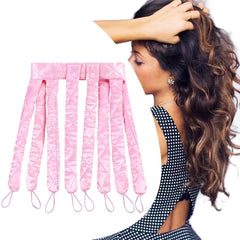 Heatless Curling Rod Leopard Print Heatless Curls Headband for Long Hair New Upgraded Skin No Heat Curler with Adjustable & Removable Rollers Girls & Women Use