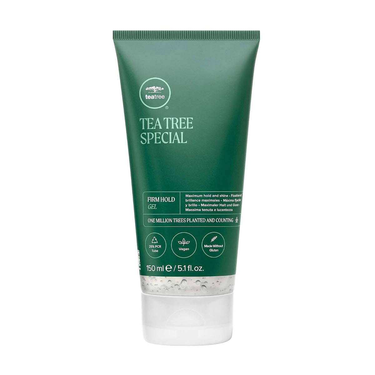 Tea Tree Firm Hold Gel, Hair Gel, Maximum Hold, High-Shine Finish, For All Hair Types