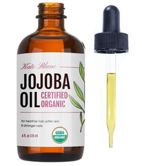 Kate Blanc Cosmetics Jojoba Oil for Softer Hair & Smoother Skin. Gua Sha Oil for Face & Dermaplaning (2oz, Organic, 100% Pure, Natural)