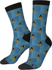 Flag Of Saint Lucia Socks For Men Women Gift Wicking Sport Casual Running Socks