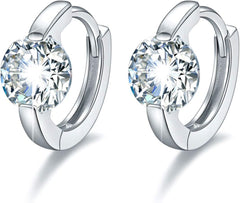 2 Ct Moissanite Earrings 925 Sterling Silver Moissanite Hoop Earrings Diamond Jewelry Gifts for Women Wife