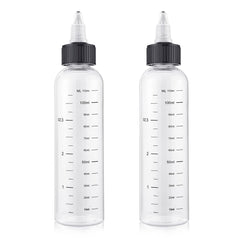 BESARME 2 Pack Applicator Bottle for Hair, 8.5 Ounce Hair Oil Applicator Plastic Squeeze Bottle Root Hair Dye Bottle Twist-On Top Tip Cap with Clear Graduated Scale
