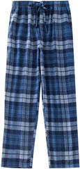 Mens Pajama Pants Soft Warm Plaid Lounge Pj Bottom Big and Tall Drawstring Elastic Waist Comfy Sleepwear Cozy Clothes