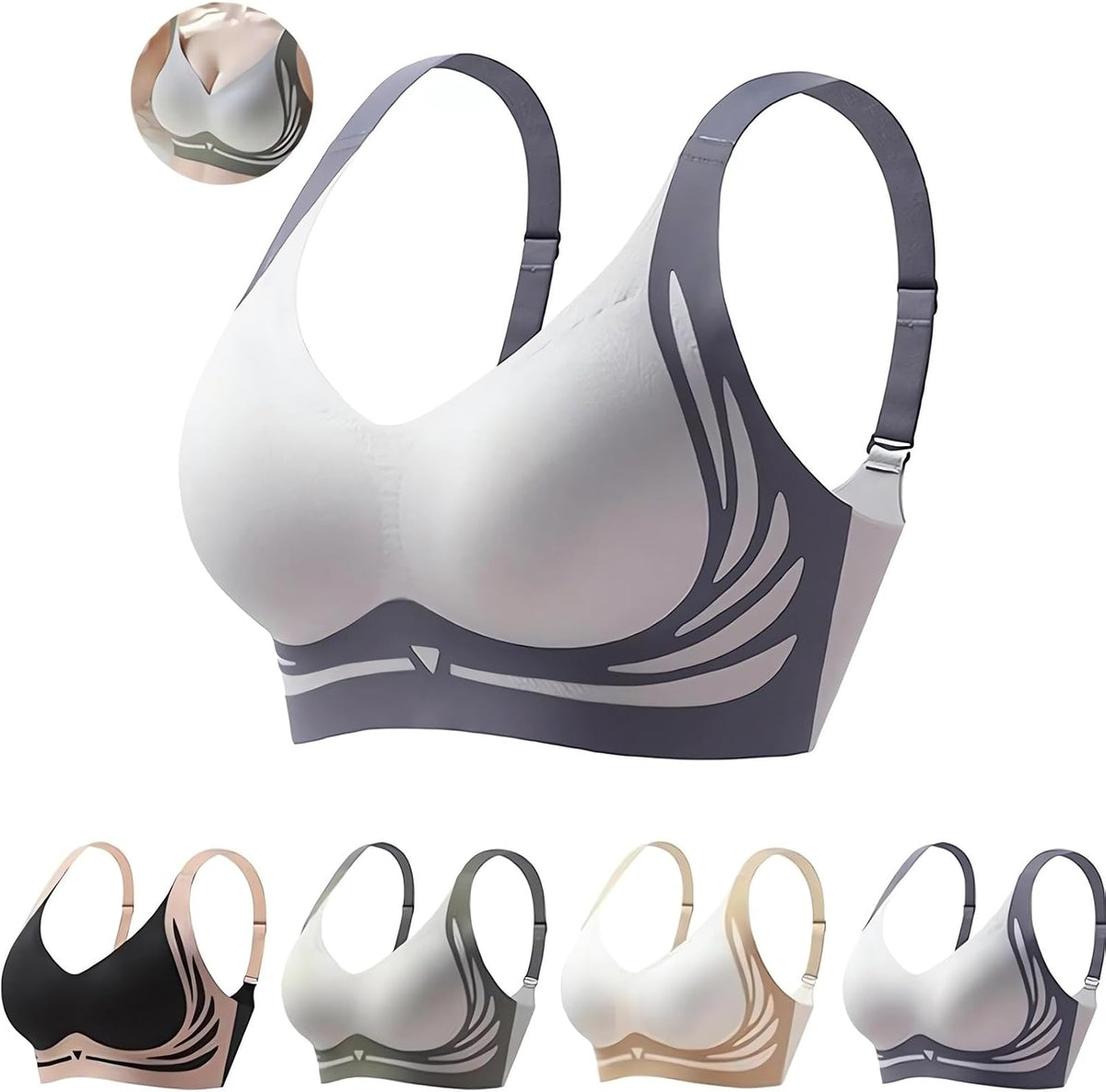 Powerful Push up Seamless Bra Caralush Wmstylist Lushfitting Wireless Bra No Underwire Full Coverage Support Anti Sagging Bra
