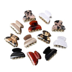 1.57 inch Small Acrylic Hair Claw Clips for Girls and Women Marbling Hair Clips,Plastic No-Slip Grip Jaw Hair Clip Hair Jaw Clamp,Pack of 12