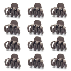 Cobahom 12 Pack Small Hair Claw Clips 1.2 Inch Matte for Thin Hair No-Slip Mini Styling Accessories for Women and Girls (Matte Black)