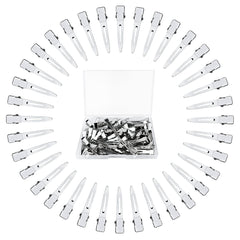 Tenalleys 50 Pcs Metal Duck Bill Hair Clips, Silver Single Prong Hair Clips for Women Styling, Hair Coloring, Bows DIY, Hair Extensions, Salon, 1.77Inch