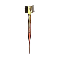 RED by Kiss Chrome Edge Brush, 3-in-1 Bacteria-Free Boar Bristle Hair Styling Brush & Comb, Sterilized Bristles for Edges, Baby Hairs, Brows & Lashes (Chrome Ombre Finish)