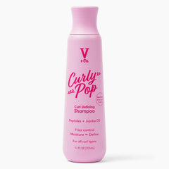 V&Co. Beauty Curly Pop Curl Defining Shampoo – Sulfate Free & Paraben Free Moisturizing Hair Care with Peptides, Amino Acids & Jojoba Oil for Hydration, Frizz Control & Healthy Curls – 12 fl oz