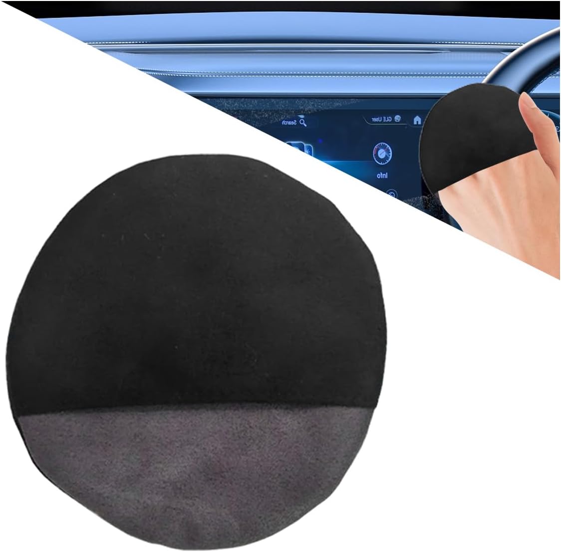 Square Car Touch Screen Cleaner Cloth, Microfiber Cleaning Pad Car Cleaning Wipes, Vehicle Screen Cleaner Tool Car Interior Cleaning Cloth for Car Dashboard Display Electronic Devices (2PCS Square)