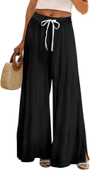 Palazzo Pants for Women Casual Summer Boho Wide Leg Pants High Waist Lounge Pant 2025 Beach Vacation Outfits