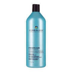Pureology Strength Cure Shampoo - For Damaged or Color-Treated Hair, Strengthens & Prevents Breakage, Seals Split Ends, Vegan & Sulfate-Free