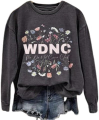 WDNC Club T Shirts We Do Not Care Club Sweatshirt Floral Round Neck Hoodie