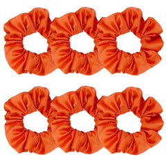 6 Pcs Satin Scrunchies - Soft Hair Ties, Ponytail Holders, Hair Bands, Hair Accessories for Women and Girls (4.3 inch, White)