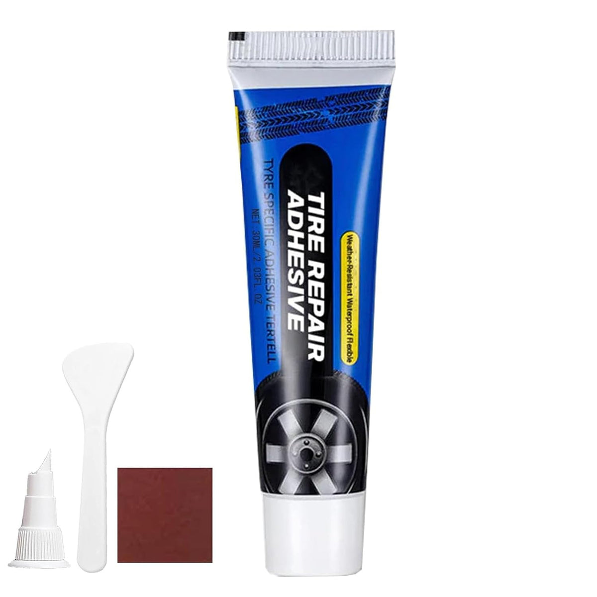 Enthusiastip/Cherishty Weather-Resistant Waterproof Flexible Tire Repair Adhesive, Multi-Functional Waterproof Repair Adhesive Kit Included Tools (3PCS)