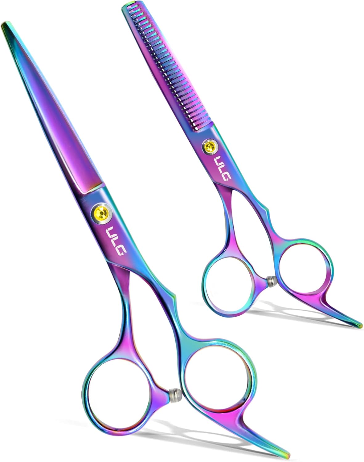 Hair Cutting Scissors Thinning Shears Kit ULG Professional Barber Hairdressing Texturizing Salon Razor Edge Scissor Japanese Stainless Steel 6.5 inch