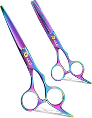 Hair Cutting Scissors Thinning Shears Kit ULG Professional Barber Hairdressing Texturizing Salon Razor Edge Scissor Japanese Stainless Steel 6.5 inch