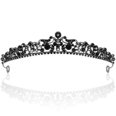 TOBATOBA Silver Tiara Silver Crown for Women Girls Crystal Princess Tiara Wedding Tiaras for Bride, Quinceanera Crown 15 años quinceañeras for Birthday Bridal Prom Pageant