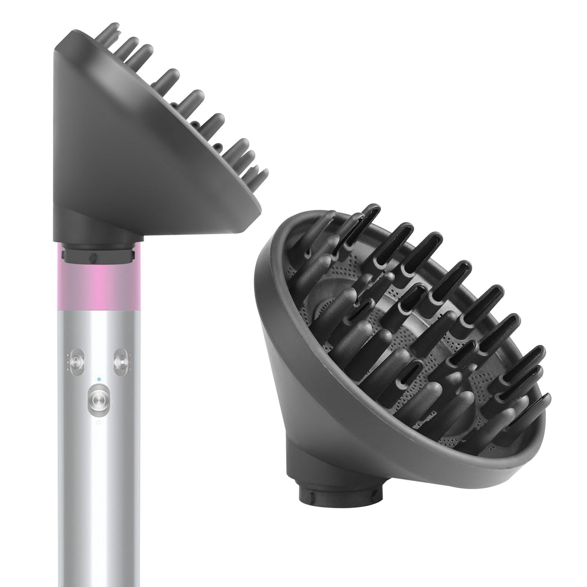 Upgraded Diffuser Attachment for Dyson Airwrap Styler - Converts to Hair Dryer Diffuser Nozzle, 973365-01, Grey