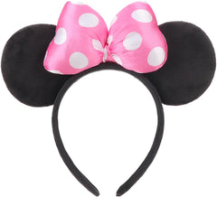 Mouse Ears Headbands with Bow Minnie Ears Cosplay Costume Hair Accessories for Women Girls Birthday Party Decoration