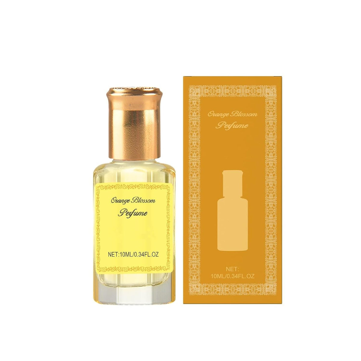 Fresh Orange Blossom Roll-On Perfume, Natural Long Lasting Eau de Toilette for Women, Pleasant and Relaxing Fragrance, Gift for Women 10ML/0.34 Fl.Oz