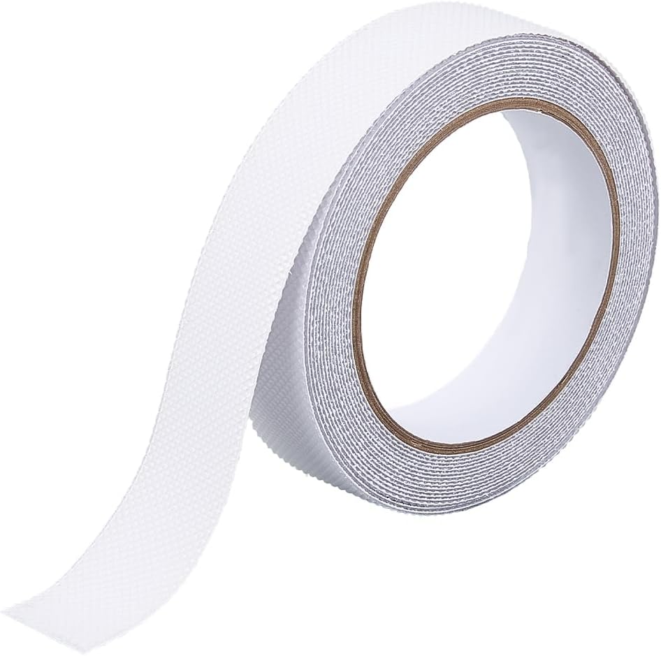 CRASPIRE White Non Slip Tape Matte Adhesive Tape 1in x 16.5ft PVC Frosted Foggy Translucent Non Skid Grip Waterproof Finish Invisible Indoor Outdoor Label Sticker for Shower Floor Furniture Bathroom
