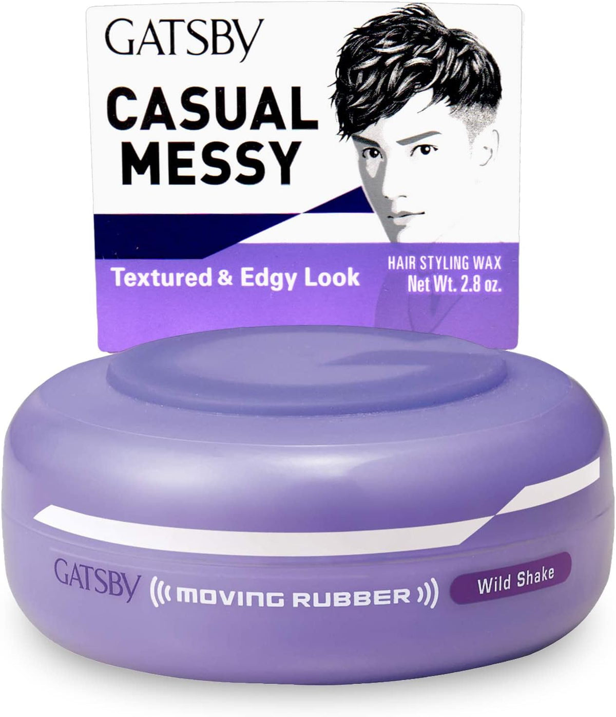 GATSBY Moving Rubber Wild Shake Hair Wax, English Version, 80g/2.8oz