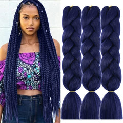 Ombre Braiding Hair 24 Inch Braid Hair Extensions 3Pcs Pre Stretched High Temperature Crochet Braiding Hair (C26)…