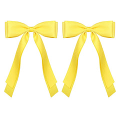 Royal Blue Large Hair Bows Alligator Clip 5.5" Solid Satin Polyester Ribbon Ponytail Hair Barrettes with Long Tail Wedding Dress Decor Accessories for Women Toddler Teen Girls