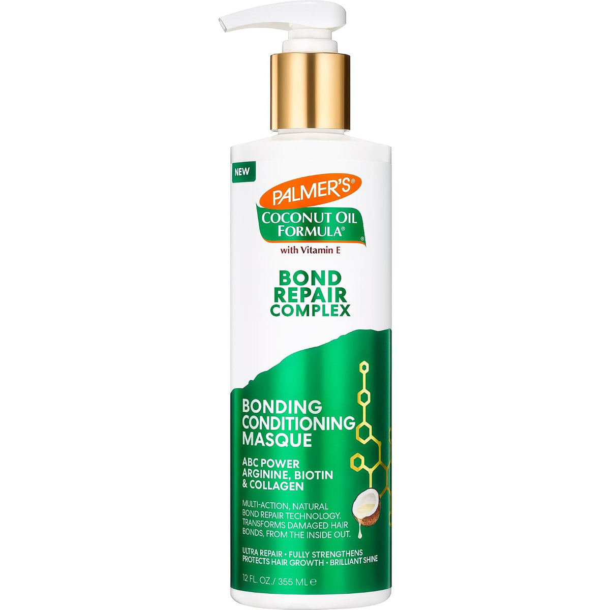 Palmer's Amino Bonding Complex Hair Mask, Intense Conditioning Masque Pack with Coconut Oil & Vitamin E, Heat Protectant, Anti Frizz, Adds Shine, Protects Hair Growth, All Hair Types, 2.1 oz packette