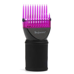 Segbeauty Blow Dryer Comb Attachment, Black Brush Attachments for Hair Dryer Concentrator Nozzle 1.69-1.76in and 2.12in, Pro Hairdressing Styling Salon Tool to Straighten Detangle Curly Natural Hair