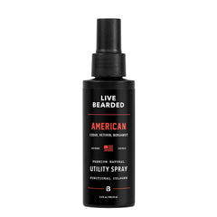 Live Bearded Utility Spray - All Purpose Cologne with Natural Fragrance - Made in the USA - 3.4 fl oz Bottle | American Scent - Cedar, Vetiver, Bergamont