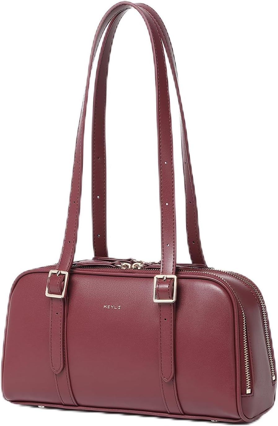 Keyli Swing Zip Shoulder Bag Fashion Purses for Women, Leather Shoulder Handbag Top-Handle Hobo Bags with Adjustable Strap