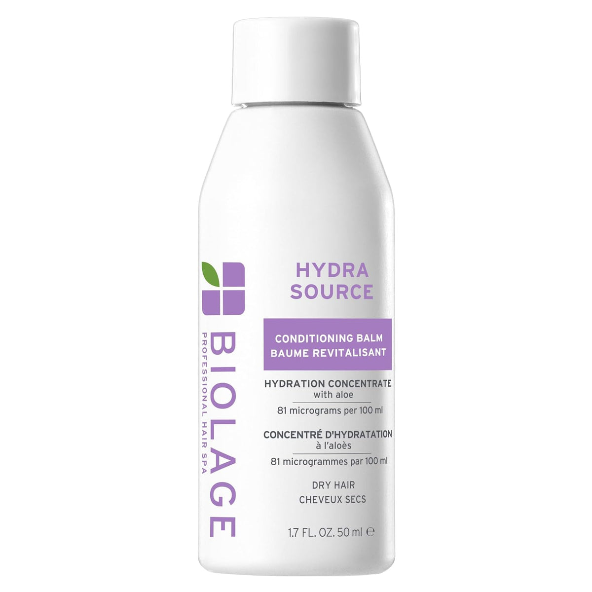 Biolage Hydra Source Conditioning Balm - Conditions, Detangles & Adds Softness, For Dry Hair, Infused with Fermented Aloe & Micro-Filtered Hyaluronic Acid, Vegan & Paraben-Free