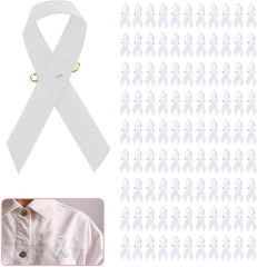 100 PCS Breast Cancer Awareness Pink Ribbon Pin Breast Cancer Gifts for Women Girls Charity Social & Public Event Public Welfare Party Supplies Memorials Activity