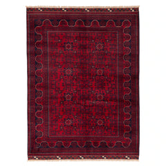 ECARPETGALLERY Hand-knotted Finest Khal Mohammadi Red Wool Rug - 4'10 x 6'6