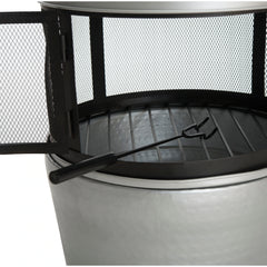SAFAVIEH Mirbana Silver/ Black Chiminea - 18" x 18" x 40" - 18Wx18Dx40H