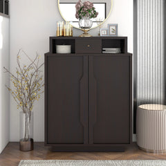 Icel Contemporary Espresso 5-shelf Shoe Cabinet by Furniture of America