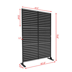 Outdoor Free Standing Metal Privacy Screen