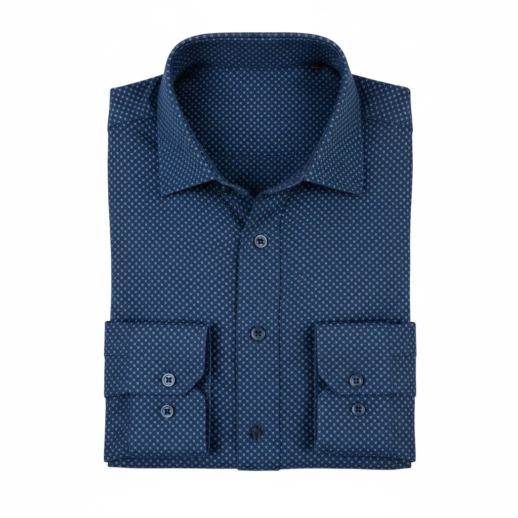 Lucky Brand Men's Printed Stretch Slim Fit Dress Shirt