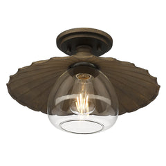 Wry Lighting Clemence 1-light Flush Mount in Dark Rust - Dark Rust