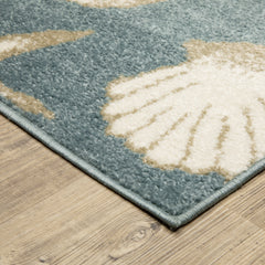 Quinn Nautical Escape Blue/ Beige Area Rug