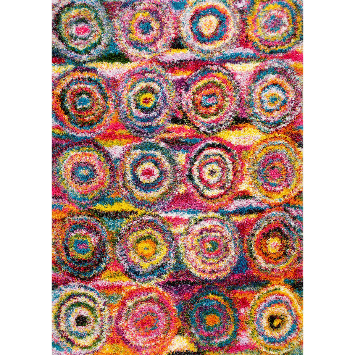 Nuloom Kindra Bohemian Circles Shag Area Rug