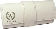 Vintage Personalized PU Leather Eyeglass Case Customizable with Name Sunglasses Holder Unisex Sunglasses