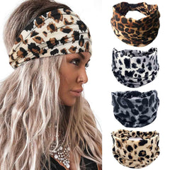 Acenail Wide Headbands Women Knotted Turban Headband Elastic Non Slip Hairbands Floral Workout Headbands Yoga Cotton Hair Scarfs Boho Head Wraps Fashion Hair Accessories for Women 4Pcs(Bohemian)