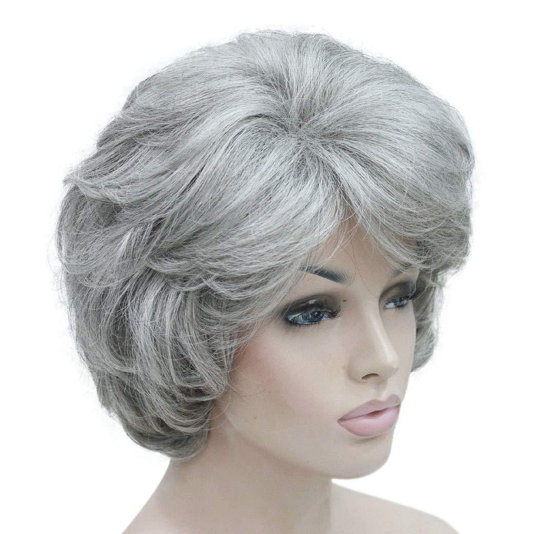 Lydell Women's Short Curly Wavy Wig Synthetic Hair Full Wig 6 inches (L16-613 Blonde with Highlights)