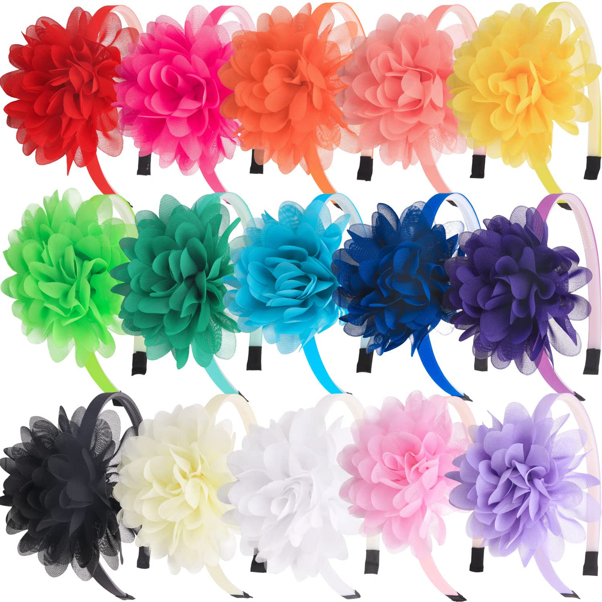 XIMA 14pcs Glitter Headbands for Girls Skinny Sparkle Hairbands Women Hair Loop Hair Accessories
