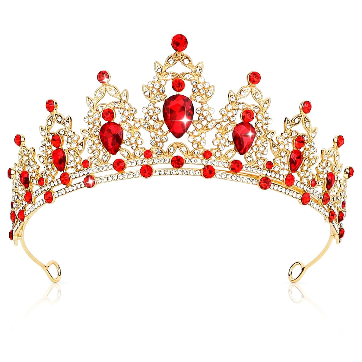 CIEHER Pink Crown Crystal Tiaras for Women Princess Crown Pink Tiara for Birthday Wedding Halloween