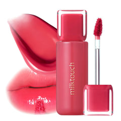 MILKTOUCH Jelly Fit Lip Tint with Cooling Plumping Effect and Water-Based Non-Sticky Texture | Long Lasting Korean Beauty Lipstain Tinted Gloss Oil Brown K Makeup (1, 1)